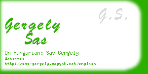 gergely sas business card